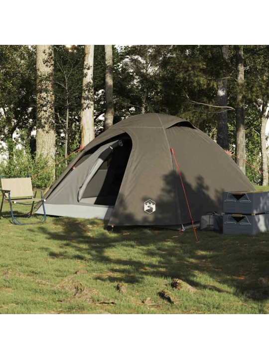 Camping teltta dome 4-hengen ruskea vedenpitävä
