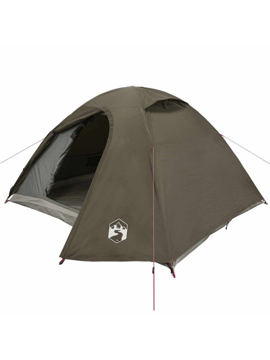 Camping teltta dome 4-hengen ruskea vedenpitävä