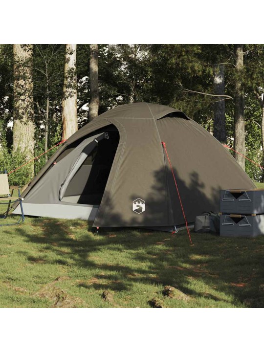 Camping teltta dome 4-hengen ruskea vedenpitävä