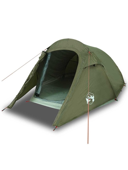 Camping teltta tunneli 3-hengen oliivinvihreä vedenpitävä