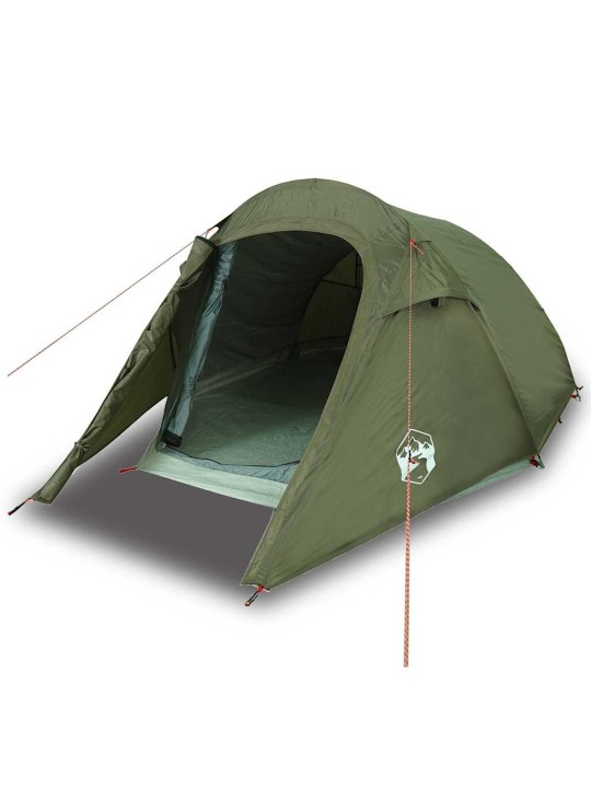 Camping teltta tunneli 2-hengen oliivinvihreä vedenpitävä