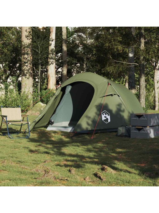 Camping teltta tunneli 2-hengen oliivinvihreä vedenpitävä