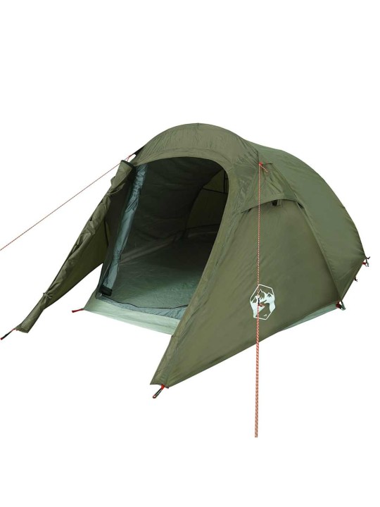 Camping teltta tunneli 2-hengen oliivinvihreä vedenpitävä