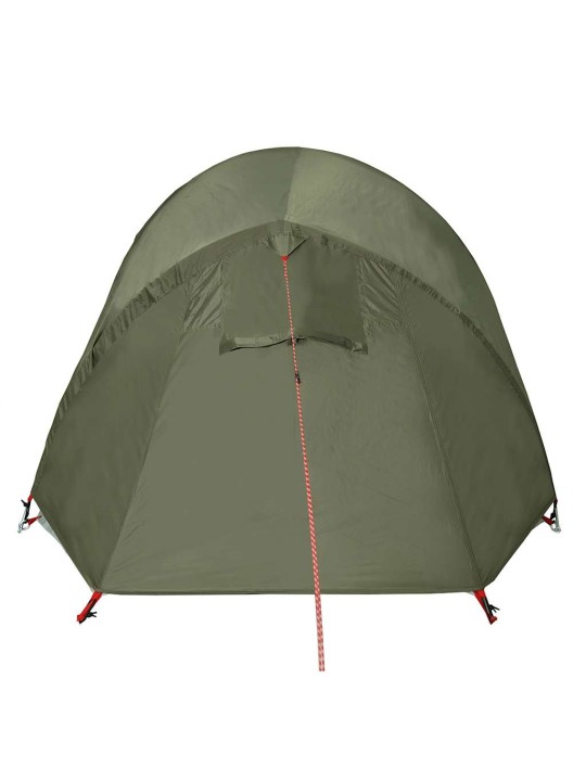 Camping teltta tunneli 2-hengen oliivinvihreä vedenpitävä