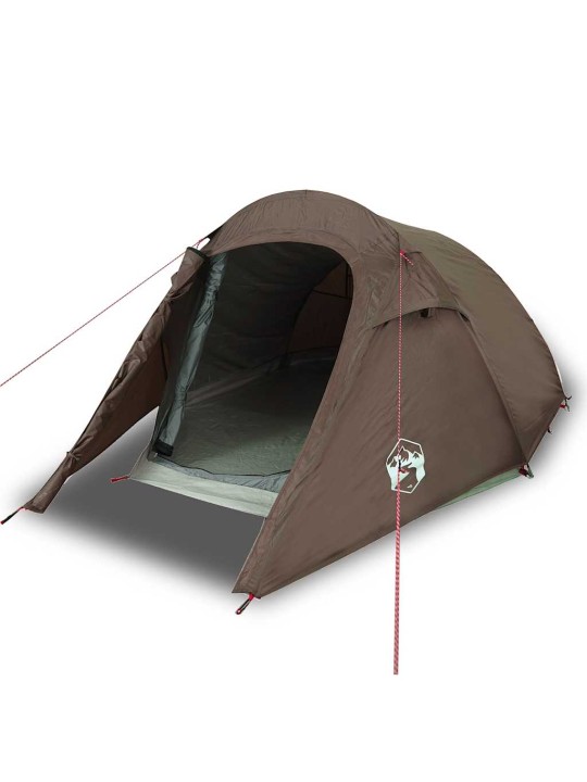 Camping teltta tunneli 2-hengen ruskea vedenpitävä