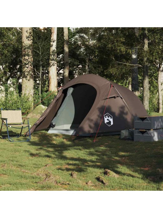 Camping teltta tunneli 2-hengen ruskea vedenpitävä