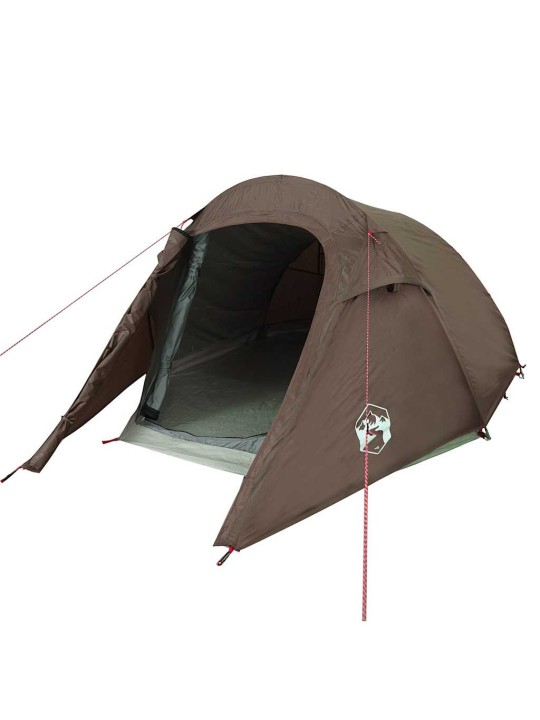 Camping teltta tunneli 2-hengen ruskea vedenpitävä