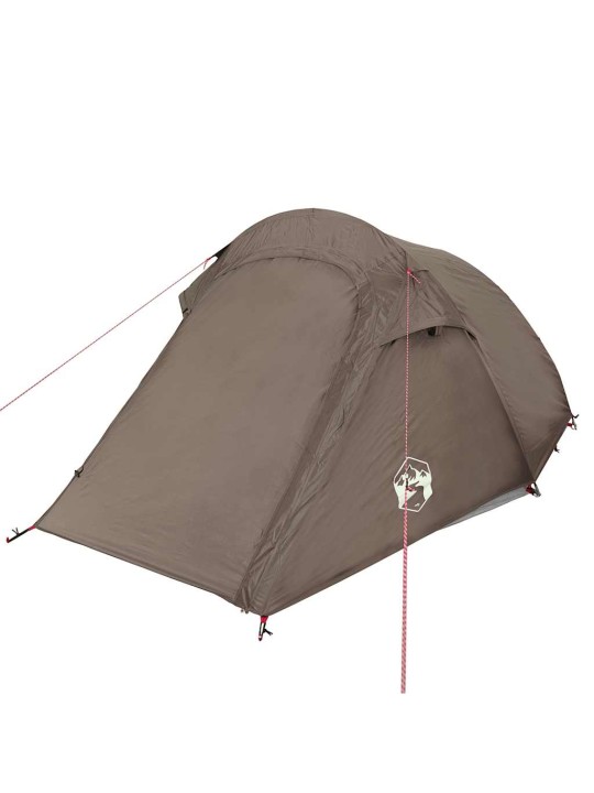 Camping teltta tunneli 2-hengen ruskea vedenpitävä