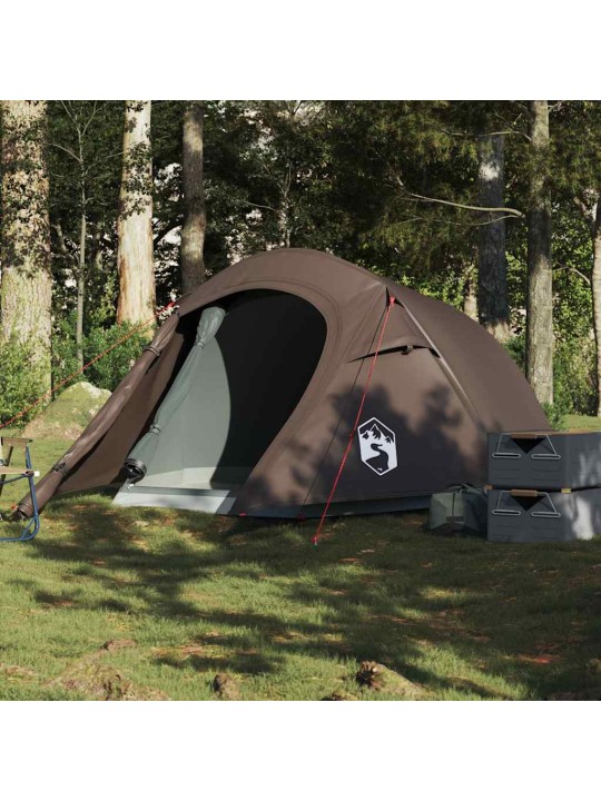 Camping teltta tunneli 2-hengen ruskea vedenpitävä
