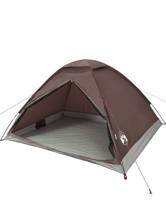 Camping teltta dome 4-hengen ruskea vedenpitävä