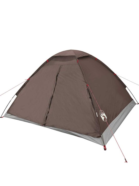 Camping teltta dome 4-hengen ruskea vedenpitävä