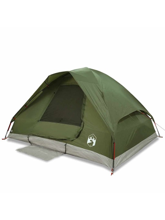 Camping teltta dome 4-hengen oliivinvihreä vedenpitävä