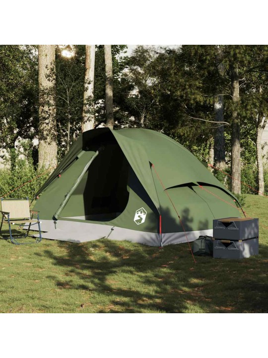 Camping teltta dome 4-hengen oliivinvihreä vedenpitävä