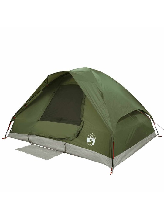 Camping teltta dome 4-hengen oliivinvihreä vedenpitävä