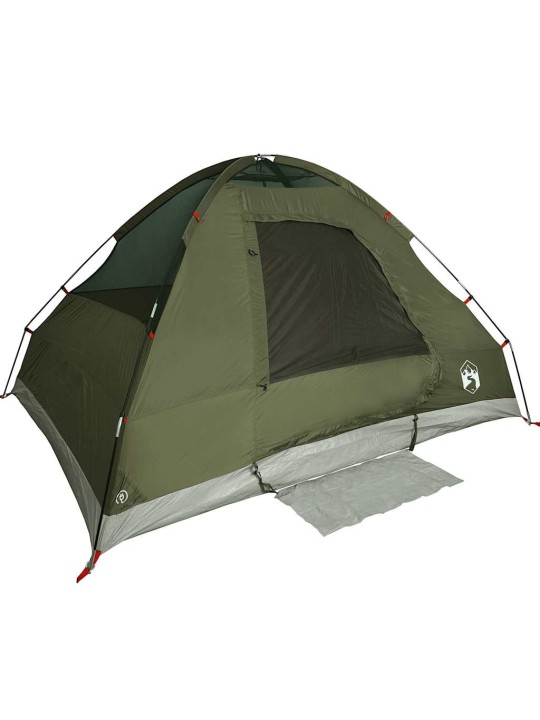 Camping teltta dome 4-hengen oliivinvihreä vedenpitävä