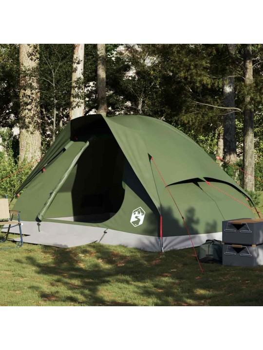 Camping teltta dome 4-hengen oliivinvihreä vedenpitävä