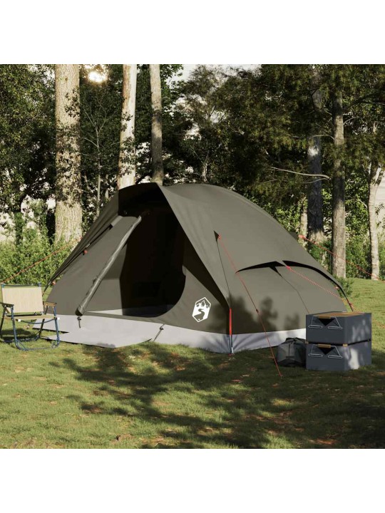Camping teltta dome 4-hengen ruskea vedenpitävä