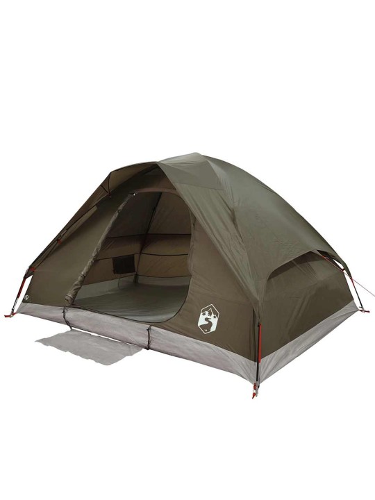 Camping teltta dome 4-hengen ruskea vedenpitävä