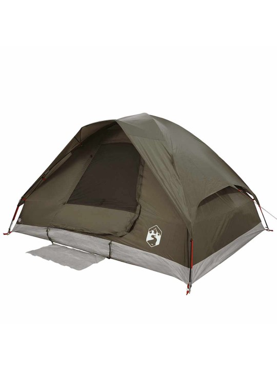 Camping teltta dome 4-hengen ruskea vedenpitävä