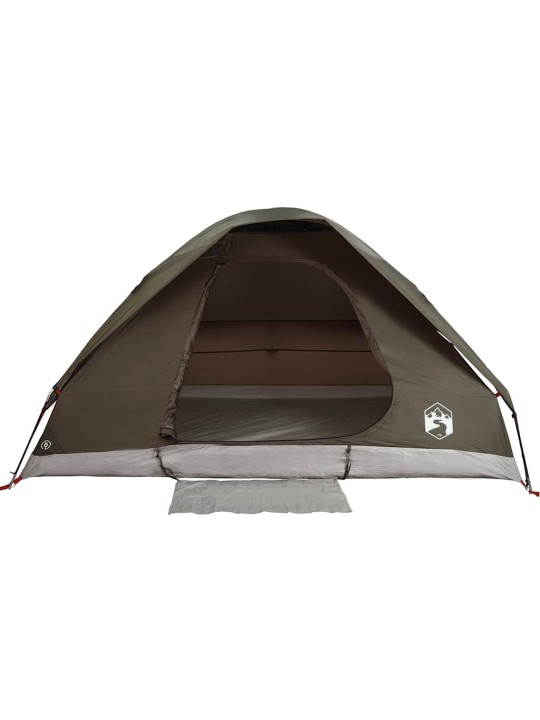 Camping teltta dome 4-hengen ruskea vedenpitävä