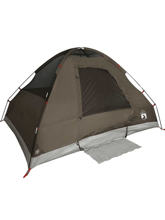 Camping teltta dome 4-hengen ruskea vedenpitävä