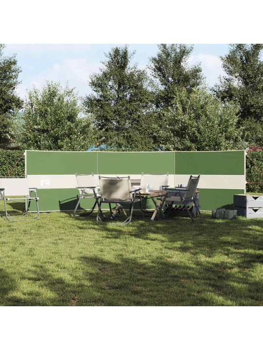 Camping Windbreak Green 490x123 cm Vedenpitävä