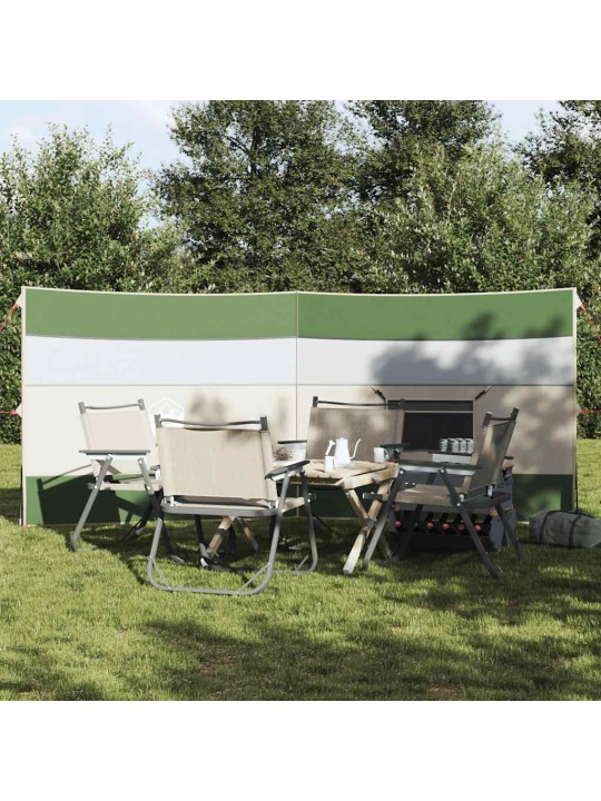 Camping Windbreak Green 340x130 cm Vedenpitävä