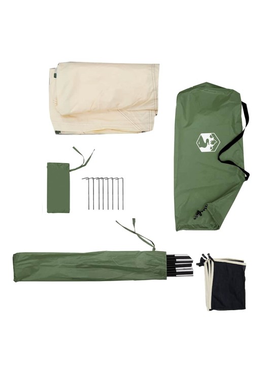 Camping Windbreak Green 508x130 cm Vedenpitävä