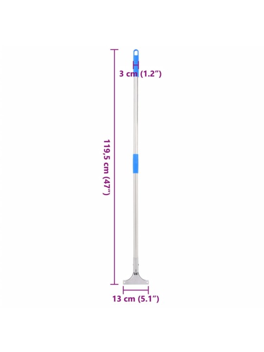 Lattialastan varsi 119,5 cm teräs ja muovi