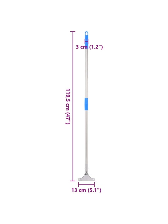 Lattialastan varsi 5 kpl 119,5 cm teräs ja muovi