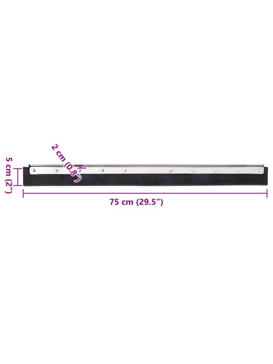 Lattialastan päät 5 kpl 75x2x5 cm teräs ja kumi