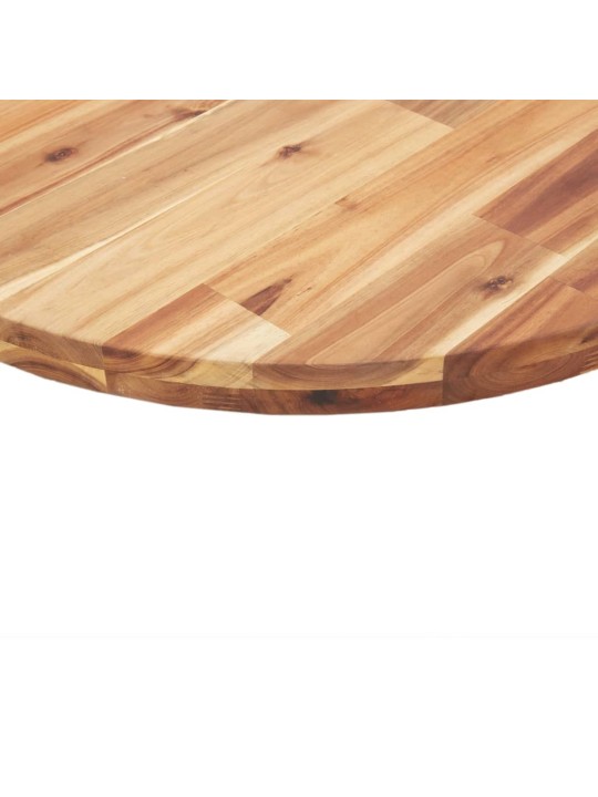 Pöytälevy pyöreä ø70x2 cm täysi akasiapuu