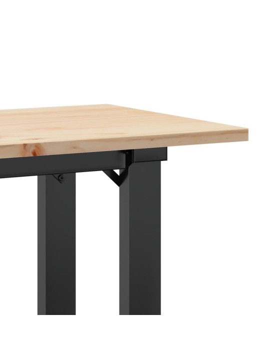 Sohvapöytä o-runko 110x40x45 cm täysi mänty ja terästä