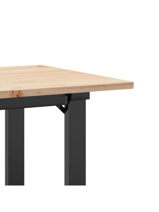 Ruokapöytä o-runko 100x50x75 cm täysi mänty ja terästä
