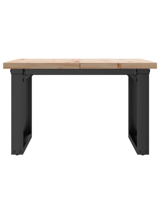 Sohvapöytä o-runko 60x60x40,5 cm täysi mänty ja terästä