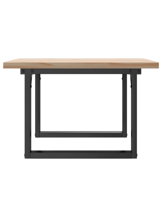 Sohvapöytä o-runko 60x60x40,5 cm täysi mänty ja terästä