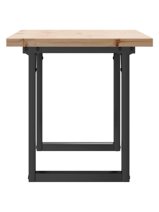 Sohvapöytä o-runko 100x50x45,5 cm täysi mänty ja terästä
