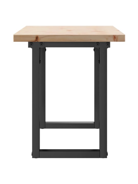 Sohvapöytä o-runko 110x40x45,5 cm täysi mänty ja terästä