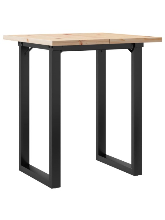 Ruokapöytä o-runko 60x60x75,5 cm täysi mänty ja terästä