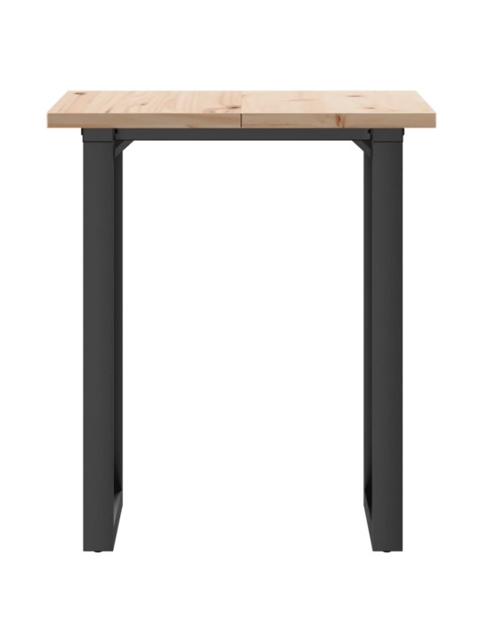 Ruokapöytä o-runko 60x60x75,5 cm täysi mänty ja terästä