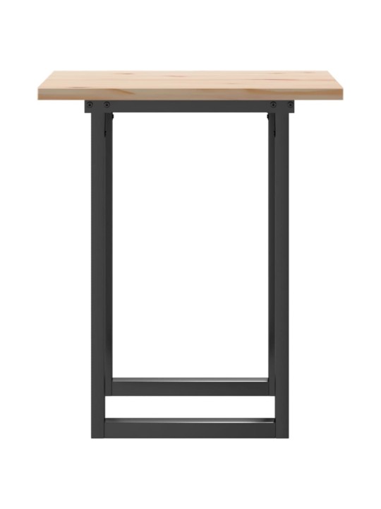 Ruokapöytä o-runko 60x60x75,5 cm täysi mänty ja terästä