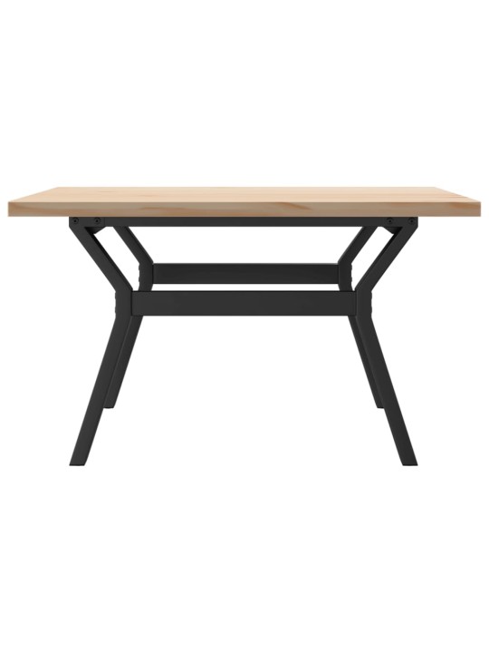 Sohvapöytä y-runko 80x80x45,5 cm täysi mänty ja terästä