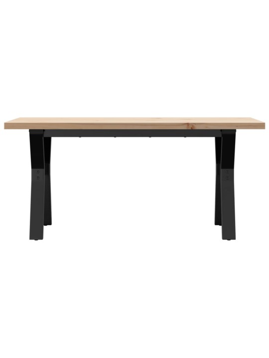 Sohvapöytä y-runko 100x50x45,5 cm täysi mänty ja terästä