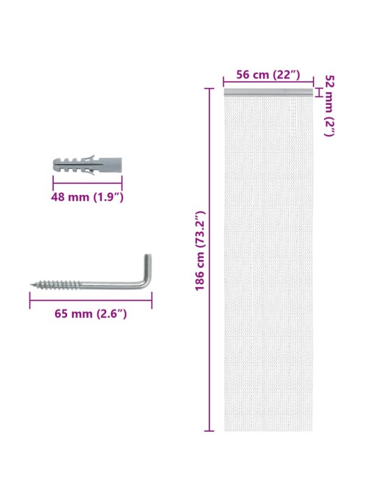 Hyönteisverho oveen 56x186 cm alumiini