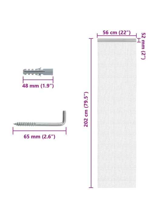 Hyönteisverho oveen 56x202 cm alumiini