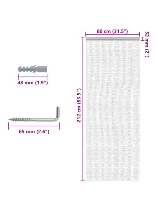 Hyönteisverho oveen 80x212 cm alumiini