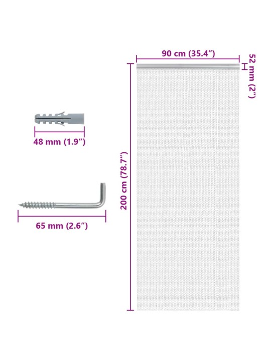 Hyönteisverho oveen 90x200 cm alumiini