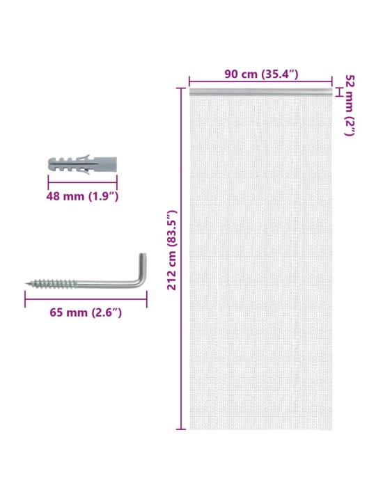 Hyönteisverho oveen 90x212 cm alumiini