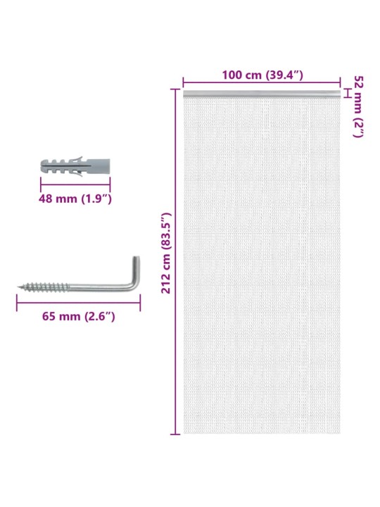 Hyönteisverho oveen 100x212 cm alumiini