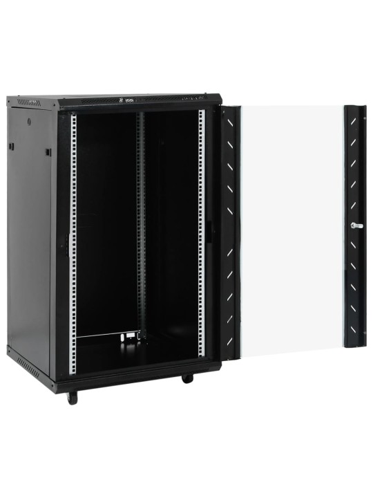 18U Verkkolaitekaappi kääntyvät jalat 19" IP20 60x60x100 cm